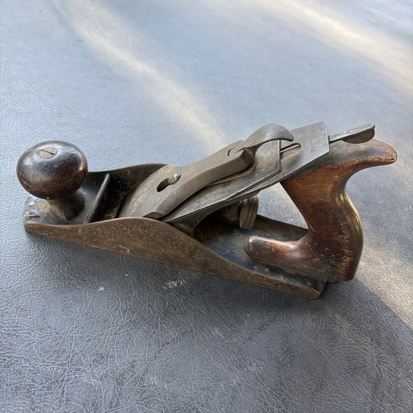 Stanley Other - Antique Stanley Rule & Level No. 4 Smooth Plane Wood Hand Tool USA